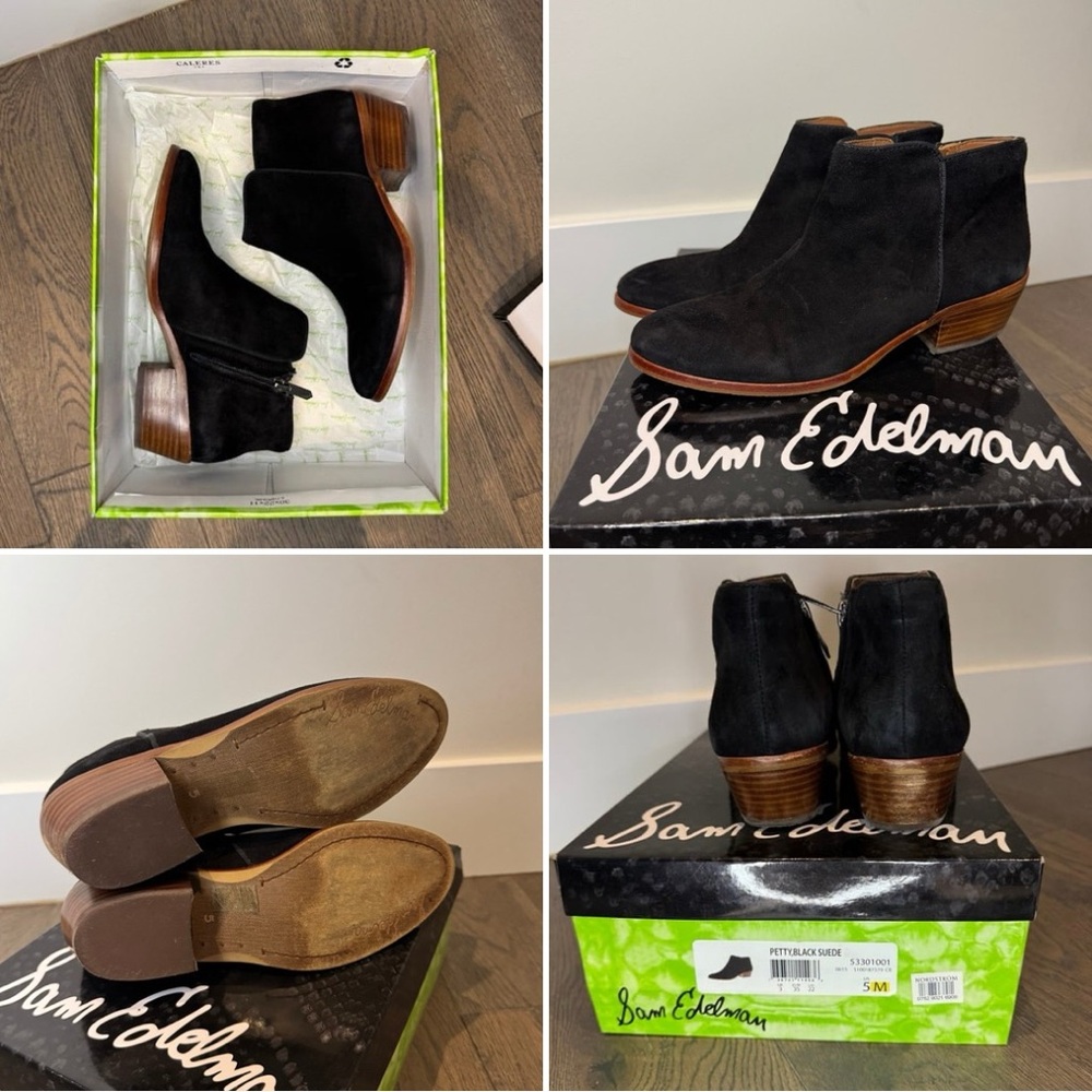 🖤 Sam Edelman Petty ankle boots: Black, 5